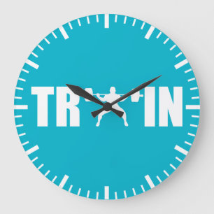 Reloj Redondo Grande TREN - motivación del gimnasio