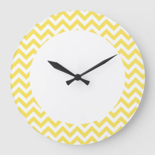 Reloj Redondo Grande Trendy Chevron Wall Clock