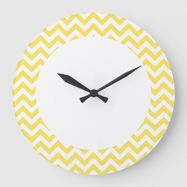 Reloj Redondo Grande Trendy Chevron Wall Clock (Anverso)