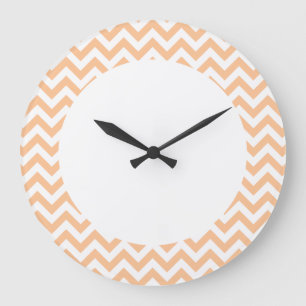 Reloj Redondo Grande Trendy Chevron Wall Clock