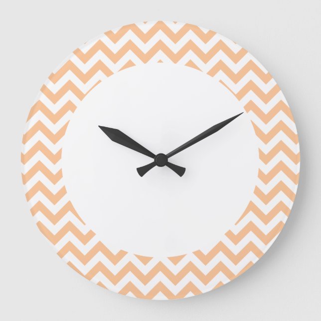 Reloj Redondo Grande Trendy Chevron Wall Clock (Anverso)