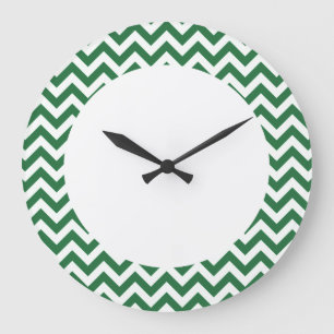 Reloj Redondo Grande Trendy Chevron Wall Clock