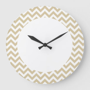 Reloj Redondo Grande Trendy Chevron Wall Clock