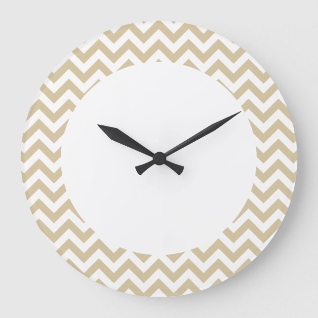 Reloj Redondo Grande Trendy Chevron Wall Clock (Anverso)