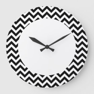 Reloj Redondo Grande Trendy Chevron Wall Clock