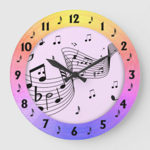 Reloj Redondo Grande Trendy Music Colorful Round Wall