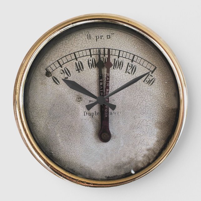 RELOJ REDONDO GRANDE TRENES DE VAPOR (Anverso)