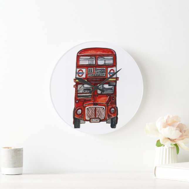 Reloj Redondo Grande Tres Autobuses (Hogar)