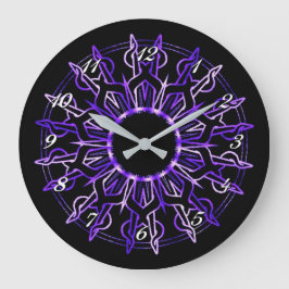 Reloj Redondo Grande Tribal Purple Sun Wall Clock