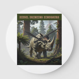 Reloj Redondo Grande Triceratops furtivos