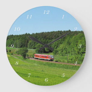 Reloj Redondo Grande Triebwagen con prado campo