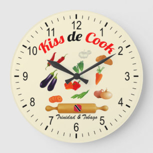 Reloj Redondo Grande Trinidad and Tobago besan la comida del cocinero