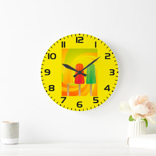 Reloj Redondo Grande Trío de Paletas de Hielo de Verano Paletas Brillan
