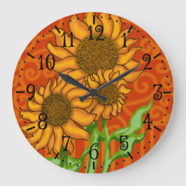 Reloj Redondo Grande Trío redondo del reloj/del girasol de pared
