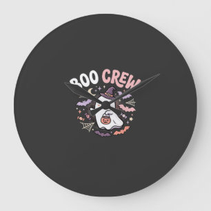 Reloj Redondo Grande Tripulación de fantasmas de Halloween Boo