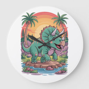 Reloj Redondo Grande Triunfo del Triceratops