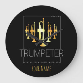 Reloj Redondo Grande Trompeta nacida como trompeta para músicos