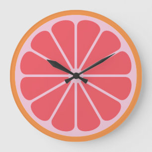 Reloj Redondo Grande Trozo de pomelo