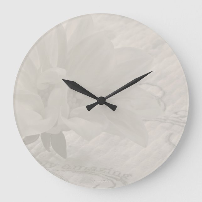 Reloj Redondo Grande Truly Amazing Dahlia (Anverso)