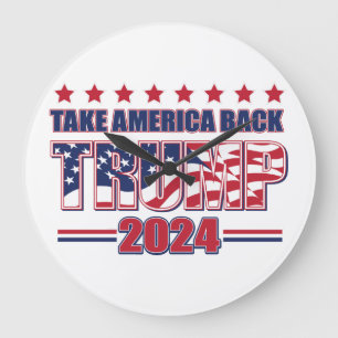 Reloj Redondo Grande Trump 2024 recupere a Estados Unidos