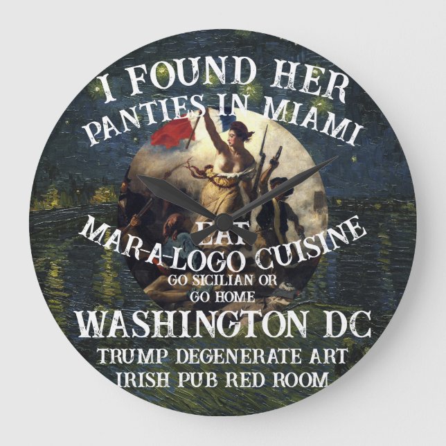 Reloj Redondo Grande Trump Panties Miami Catholic Church White (Anverso)