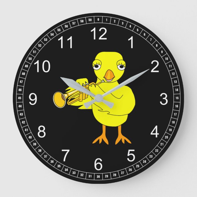 Reloj Redondo Grande Trumpet Chick (Anverso)