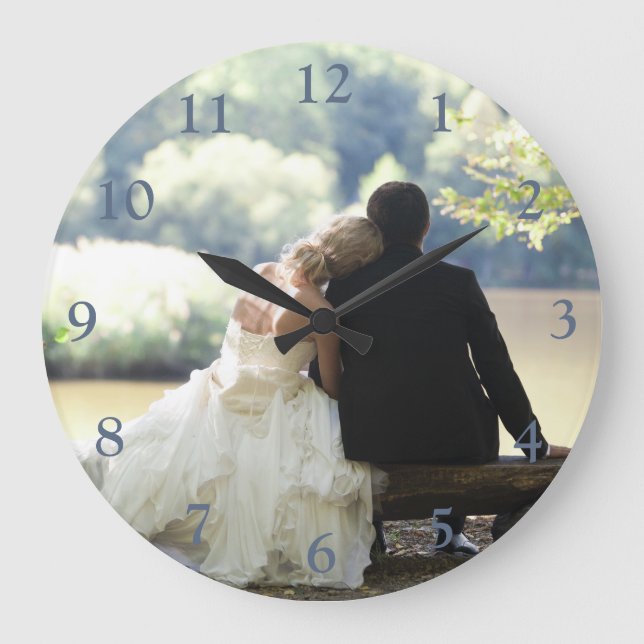Reloj Redondo Grande Tu foto Keepsake (Anverso)