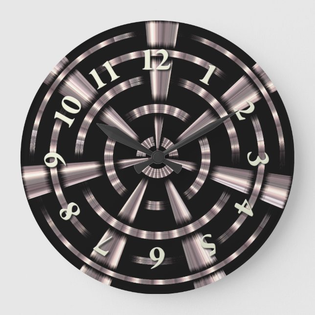 Reloj Redondo Grande Tuberías de vapor (Anverso)