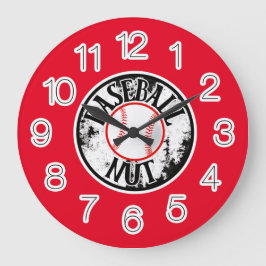 Reloj Redondo Grande Tuerca de béisbol reloj grande