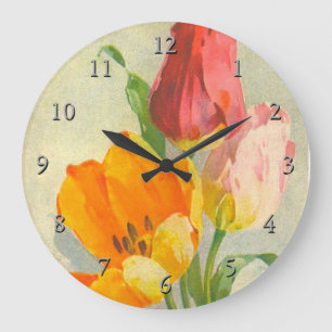 Reloj Redondo Grande Tulips de Catherine Klein