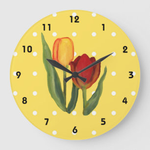 Reloj Redondo Grande Tulips Wall Clock