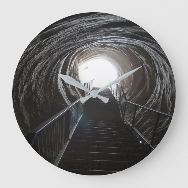 Reloj Redondo Grande Túnel de Cueva Oscura (Anverso)