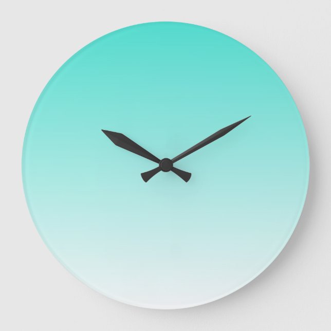 Reloj Redondo Grande Turquesa Ombre (Anverso)