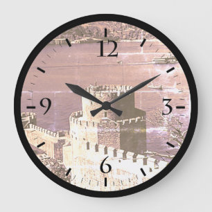 Reloj Redondo Grande Turquía Vintage Estambul fortaleza del Bósforo Gra