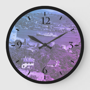 Reloj Redondo Grande Turquía Vintage Estambul fortaleza del Bósforo Gra