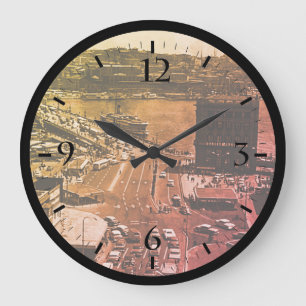Reloj Redondo Grande Turquía Vintage Estambul Karakoy puente de Galata