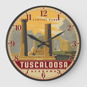 Reloj Redondo Grande Tuscaloosa Alabama Capitol Park Travel Poster