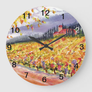 Reloj Redondo Grande Tuscan Vineyard wall clock