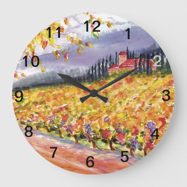Reloj Redondo Grande Tuscan Vineyard wall clock (Anverso)