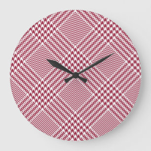 Reloj Redondo Grande Tweed Tartán