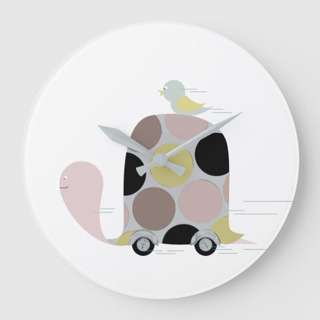 Reloj Redondo Grande Tweeter en una Tortuga (Anverso)