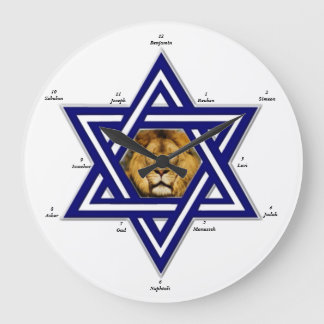 Reloj Redondo Grande Twelve Tribes Of Israel- Acrylic Clock