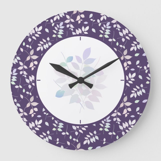Reloj Redondo Grande Twigs coloridos (Anverso)
