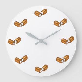 Reloj Redondo Grande Twinkie Cream Llenado De Snack Pasteles De Comida 