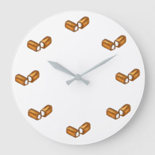 Reloj Redondo Grande Twinkie Cream Llenado De Snack Pasteles De Comida