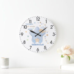Reloj Redondo Grande Twinkle Twinkle Pequeña Estrella Niño Teddy Bear L