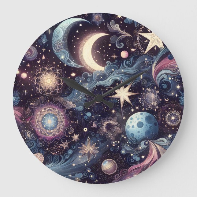 Reloj Redondo Grande Twinkling Stardust (Anverso)