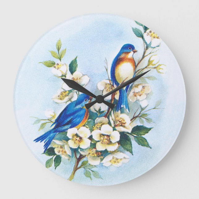 Reloj Redondo Grande Two Bluebirds (Anverso)