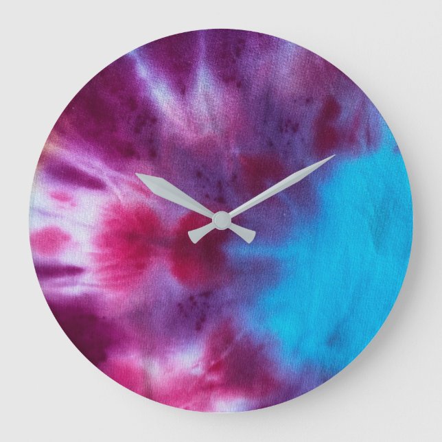 Reloj Redondo Grande Tye Dye # 5 (Anverso)