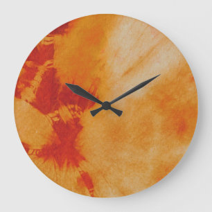 Reloj Redondo Grande Tye Dye Composition #12 by Michael Moffa